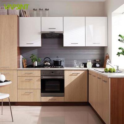 China Factory Direct Customized Environmental Friendly Kitchen Design Melamine Kitchen Complete Furniture for sale