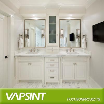 China Environmental Friendly Modern Plywood 72 Inch Bathroom Vanity With Open Shelf for sale