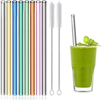 China Viable Professional Manufacture Bent And Straight Drinking Glass Straw With Case Glass Straw With Logo for sale