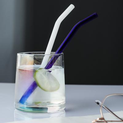 China Disposable Reusable Straw Eco-Friendly Glass Drinking Straw Bar Set With Cleaning Brush Customized Logo for sale