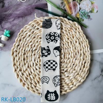 China Artistic Canvas Bag Storage for Straw Drinking Custom Glass Pouch Bag for Borosilicate Glass Drinking Straw for sale