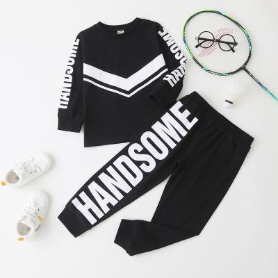 China High quality casual black girl sport knitted fancy girls clothes set 2 to 6 years old children kids set clothes girls for sale