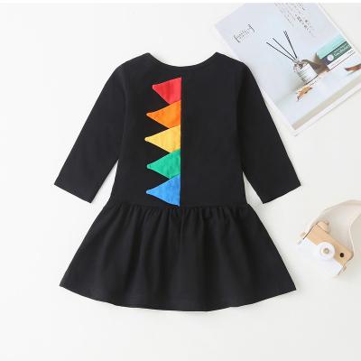 China Breathable Cotton Newborn Babies Dress Dinosaur With Cute Children's New Style Autumn Clothes Girls Top Quality 3D Print Dress for sale