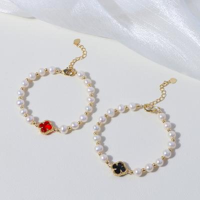 China 2021 fashion CLASSIC wholesale design freshwater pearl gold plated handmade pearl bracelet for sale