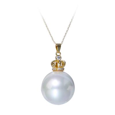 China Wholesale CLASSIC 2020 New Design Gold Plated Large Size Shell Pearl Pendant Necklace For Women for sale