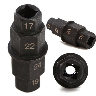 China Used On One Row Bikes Motorcycle Tools Front Rear Wheel Axle Hex Axle Special Socket Tool 17/19/22/24mm for sale