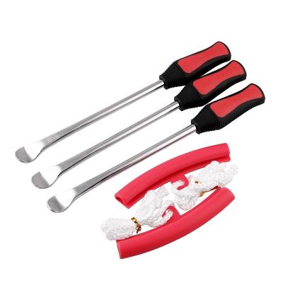 China Changing motorcycle and bicycle tires. Tire Repair Kit 3pcs Increase Tire Spoon Pry Tool with 2 Rim Protectors Tool Kit for Motorcycle Bike Rack Disassembly for sale