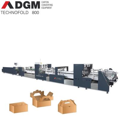 China TECHNOFOLD 800 Full Automatic Factory High Speed ​​Automatic Folder Gluer with Double Sided Tape Applicator for sale