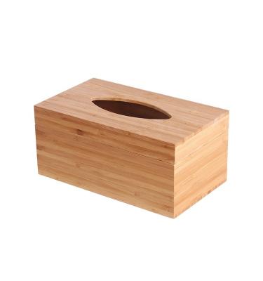 China Luxury Natural Color Convenient Home Decoration  Bamboo Square Tissue Box for sale