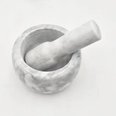 China New Design Marble Kitchen Luxury Marble Mortar And Pile Grinding Utensils Set Tools for sale