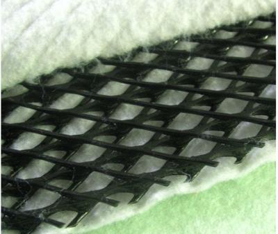 China White Color Geocomposite Drainage System Net With Two Sides Non - Woven Geotextile for sale