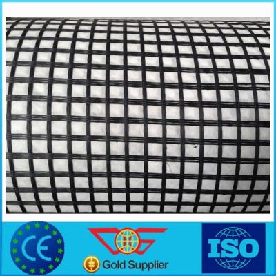 China Porzellan 3.9m * 50m zusammengesetzter Glasfaser-/Fiberglasgroßhandelshersteller Pflasterungs-Verstärkung-Geogrid Geocomposite zu verkaufen