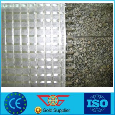 China Tela compuesta blanca de la estabilización del geotextil de los geotextiles de Geogrid de la fibra de vidrio en venta