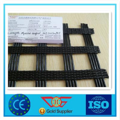 China Porzellan Polyester-Beschichtungs-Verzerrung - gestrickte Pflasterung PVCs Geogrid, die Gewebe mit CER verstärkt, verkauft Hersteller en gros zu verkaufen