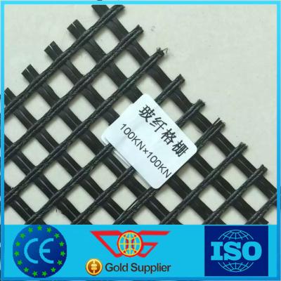 中国 Highway/Railway Ground Pavement Material Wrap Knitted Biaxial Geogrid of Fiberglass 販売のため