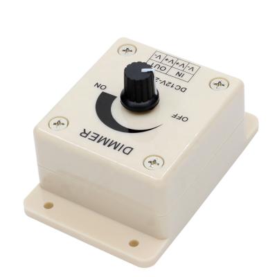 China Rotary LED Dimmer 12V 24V 8A Single Color Knob ON Single Color LED Strip Light Dimmer Wall Switch WK-WR12/24V for sale