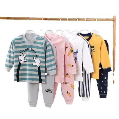 China Spring Wholesale Children's Clothing Set Breathable Pajamas Long Sleeve Suits Cotton Boys Baby Wear For Toddler Children for sale