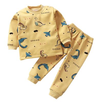 China Breathable Children Velvet Thick Pajamas Set Boy Girl Children Winter Sleepwear Toddler Kids Pajamas Unisex for sale