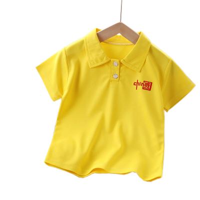 China QUICK DRY Kids Boys Polo Shirts For Children Solid Color Embroidery Toddler China Logo Kids Polo Shirts for sale