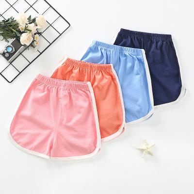 China Children S QUICK DRY Clothing Girl Cotton Summer Bottom Solid Color Boy Bottom Shorts for sale