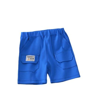 China 2023 Summer Cotton Toddler Kids Boys Viable Cargo Shorts Solid Color Kids Woven Shorts With Pockets for sale