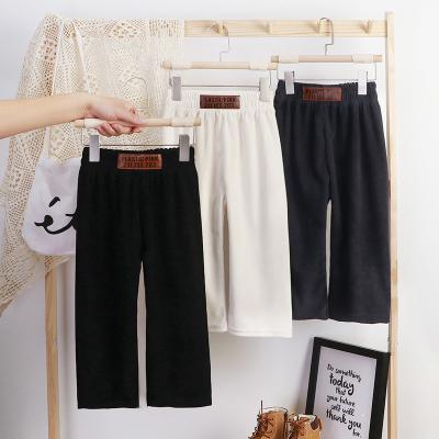 China Breathable Kids Spring Long Leg Floor Toddler Straight Wide Leg Pants Loose Corduroy Pants For Girls for sale