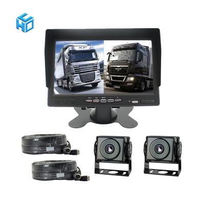 China 1280*720 12V Dual Security Digital Reverse Bus Camera 7inch HD Night Vision Top View Car Rear View Camera Monitor Backup System for sale