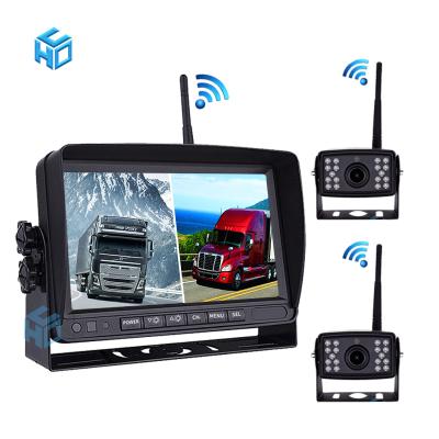 China 720P 24v for Bus and Truck Wireless Reversing Reverse Parking Rear View Car Camera Kit with Screen Parking Lines for sale