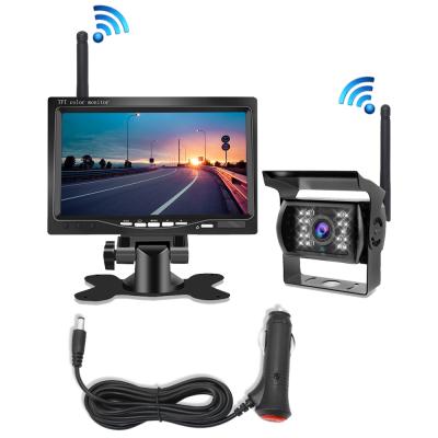 China Wireless Truck Camera Truck 24 Volt Wireless Vehicle Car Side View Bus CCTV Top Backup Reverse Cameras with Monitor System for Truck for sale