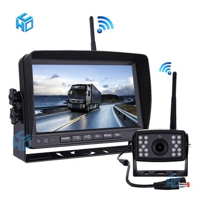 China 7 inch Wireless Reversing Camera 2.4ghz Wireless Monitor Reversing HD Night Vision Digital Camera Truck Rearview Backup System for sale