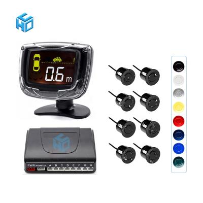 China Blind Spot Detection Car Parking Blind Spot Radar Auto Parktronic LCD Auxiliary Parking With 8 Sensors Monitor Reverse Backup System for sale