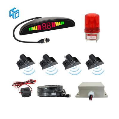 China Heavy Duty Vehicle Blind Spot Warning Light Right Side LED Display Alarm LED Display Reverse Parking Reverse Sensor System For Bus Forklift for sale