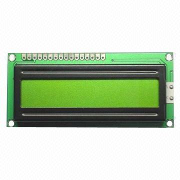 China SRX1129 Character LCD Display Yellow Green 1602 Module for sale