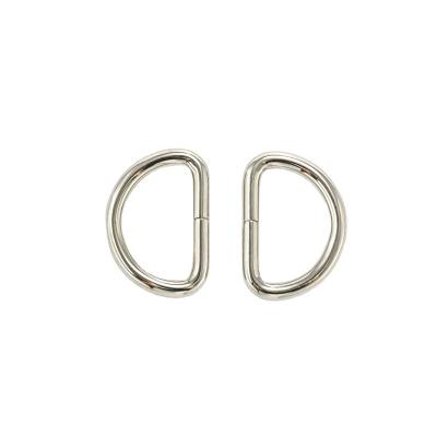 China Custom Flat Handbag Accessories Metal D Clips Hardware 1 Inch 25mm Rose Gold Silver Gold D Ring Metal D Ring Bag Buckle For Handbags for sale