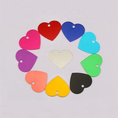 China Personalized High Quality Colored Aluminum Material Custom Shape Color Blank Metal Dog Tag For Pet Accessories for sale