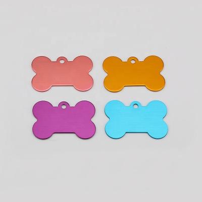 China Colored Shape Aluminum High Quality Custom Color Hardware Personalized Empty Dog Tag For Pet Accessories for sale