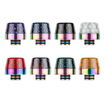 China . 510 Stainless Steel Rainbow Resin Honeycomb 510 Resin Honeycomb Material Drip Nozzle Anti Scald Random Color 1pcs for sale