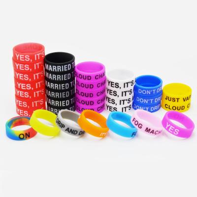 China Household Products 100pcs FATUBE Non-slip Protective Silicone Case Decorative Glass Bottles Band Ring For Glass Tube Tank OD22mm H7mm Random Color for sale