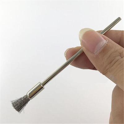 China Viable Short Cleaning Brush Wire Brush Tool Cleaner Strippers For Steel Wire Carbon Cleaning Brush Coil Core Accessories for sale