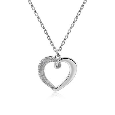 China Fashionable Heart 2022 925 Sterling Silver Necklace for sale