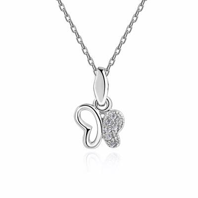 China New Tasty FASHIONABLE 925 Sterling Silver Simple Butterfly Necklace for sale