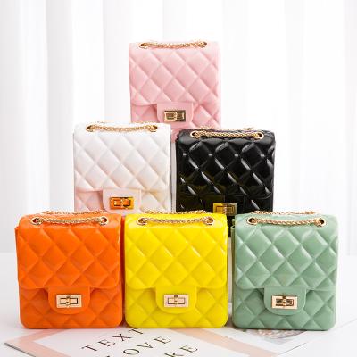 China Fashion Low Moq Jelly Fasion Tote Bag Girls Jelly Mini Candy Handbag Crossbody Shoulder bags for summer for sale