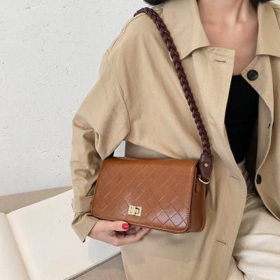 China Simple new fashion Korea ladies fashion grid printing bag PU leather women pinch handbag 2020 wholesale for sale