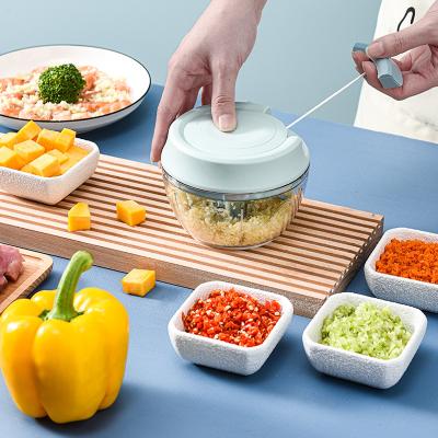 China C162 Hand Chopper Manual Rope Food Processor Slicer Shredder Salad Maker Viable Kitchen Tools Vegetable Garlic Onion Crusher Tools for sale