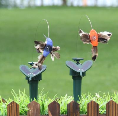 China A68 Power Vibration Dancing Fly Floating Bird For Garden Yard Decor Stake Solar Flying Floating Hummingbird A68 for sale