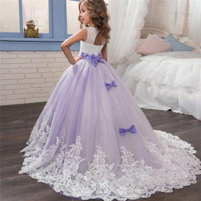 China Breathable Clothing Girls Wedding Dress Suits Long Tail Birthday Party Dress for sale