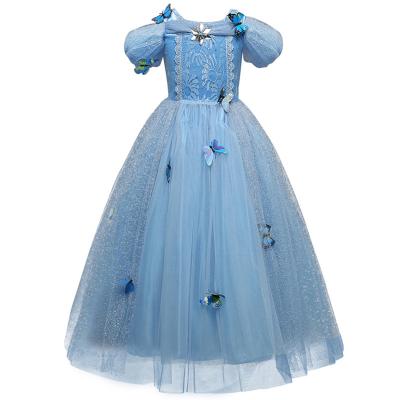 China Breathable Fancy Costume Beauty Long Sleeve Princess Dress Bow Party 4 Layers Long Halloween Cosplay Dress Birthday Gift for sale