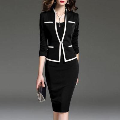 China Hot Selling Anti-wrinkle 4XL5XL 6XXL Ladies Ladies Women Slim Fit Hip Ladies Office Skirt Suit for sale