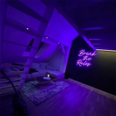 China Indoor decoration factory price customs lead the acrylic different color letter neon sign for living room for sale