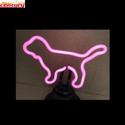 China Residential Wholesale Custom Factory Price China Pink Dog Neon Table Light for sale